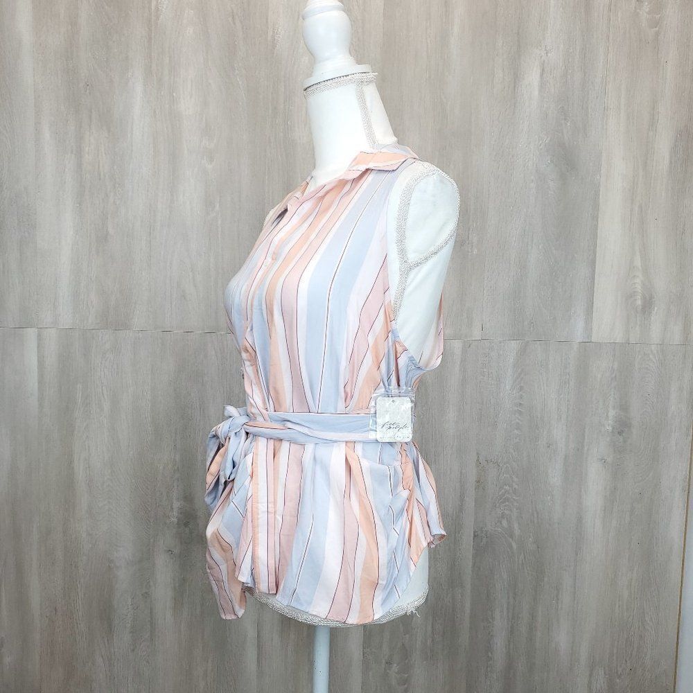 Free People Mackenzie Wrap Top in Ivory Combo - Picture 6 of 11